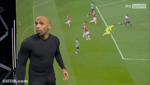 Man In Black Shirt At Sky Sports Soccer Field GIF