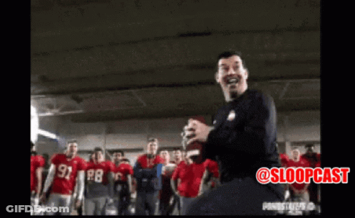 Man In Black Shirt Before Red Jersey Players 93 GIF