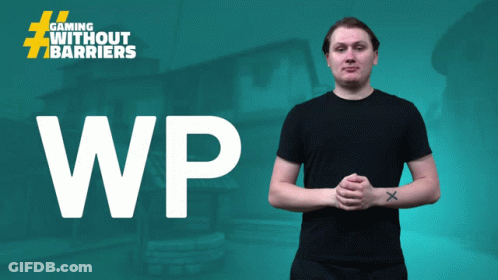 Man In Black Shirt Blue Background Gaming Without Barriers GIF