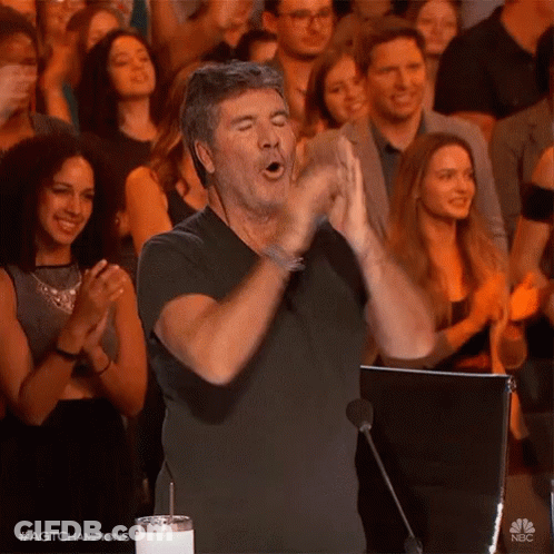 Man In Black Shirt Clapping GIF