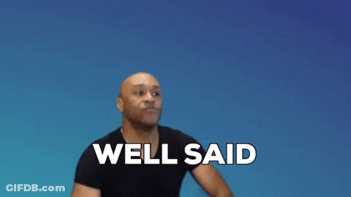 Man In Black Shirt Clapping Saying Well Said GIF
