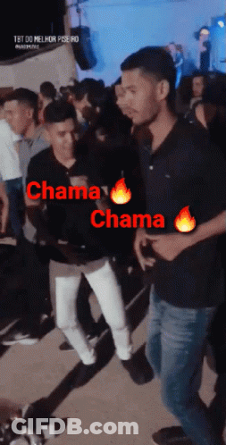 Man In Black Shirt Crowd With Chama Chama GIF