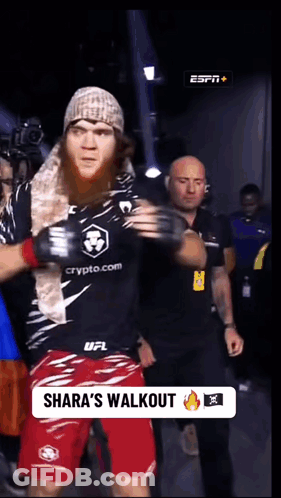 Man In Black Shirt Crypto.com Leaving Ring GIF