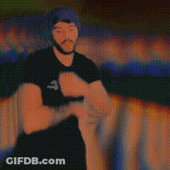 Man In Black Shirt Dancing Happ Toonsday GIF
