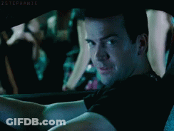 Man In Black Shirt Driving Car GIF