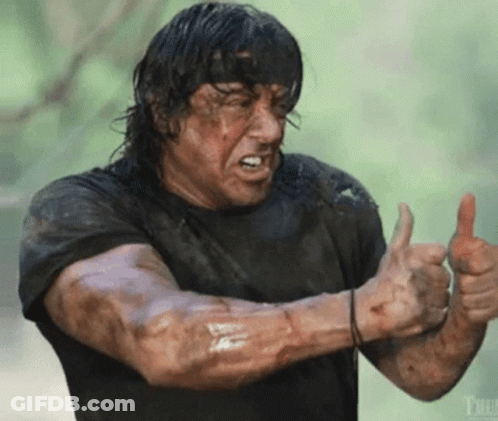 Man In Black Shirt Giving Thumbs Up GIF