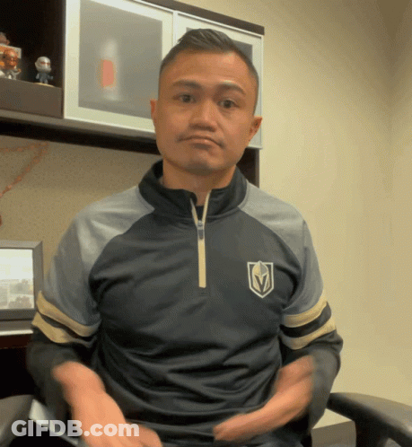 Man In Black Shirt Golden Knights Logo GIF