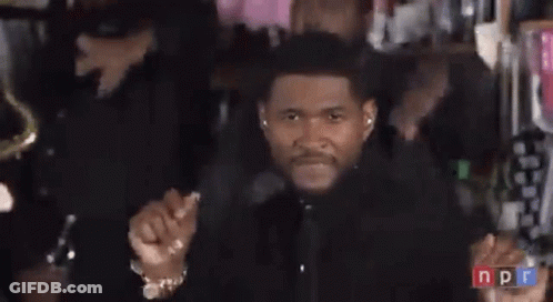 Man In Black Shirt Hands On Chest GIF