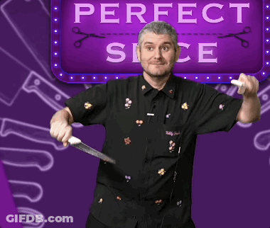 Man In Black Shirt Holding Knife GIF