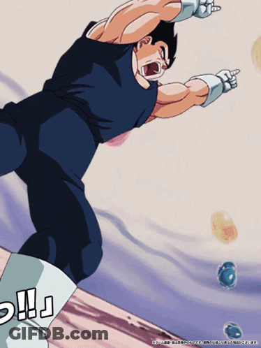 Man In Black Shirt Jumping Sticker Saying !! GIF