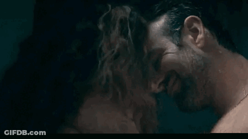 Man In Black Shirt Kissing GIF