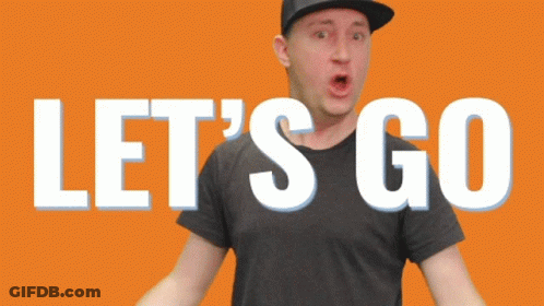 Man In Black Shirt Let's Go GIF