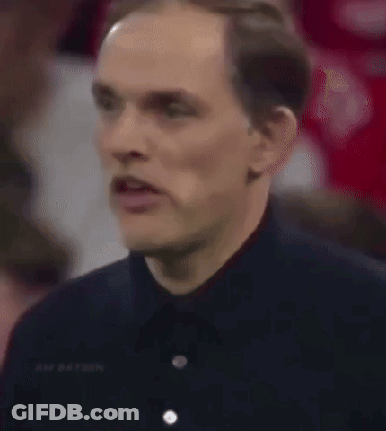 Man In Black Shirt Making Funny Face In Front Of Crowd GIF