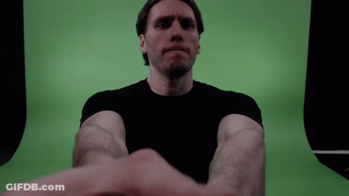 Man In Black Shirt Making Funny Face GIF