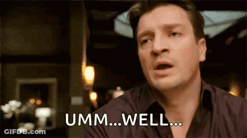 Man In Black Shirt Making Funny Face Saying Umm Well GIF