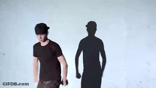 Man In Black Shirt Making Silly Face GIF
