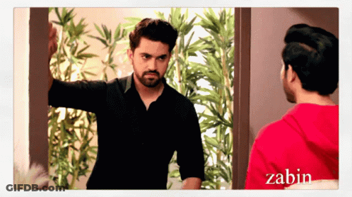 Man In Black Shirt Next To Man In Red Shirt Zabin GIF