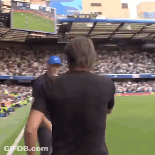 Man In Black Shirt On Soccer Field GIF
