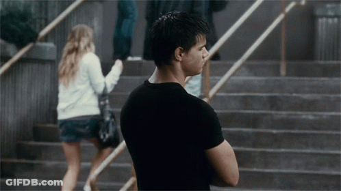 Man In Black Shirt On Steps GIF