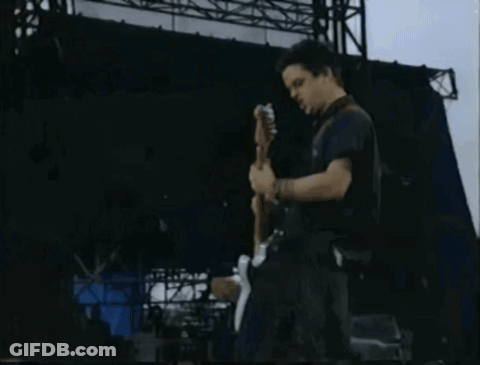 Man In Black Shirt Playing Electric Guitar GIF