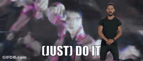 Man In Black Shirt Purple Background Just Do It GIF