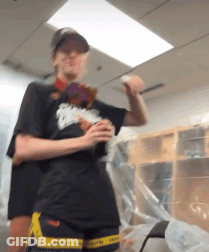 Man In Black Shirt Saying A GIF