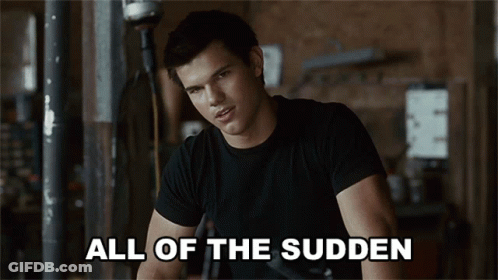 Man In Black Shirt Saying All Of The Sudden GIF
