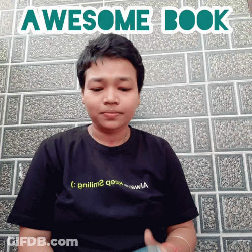 Man In Black Shirt Saying Awesome Book GIF