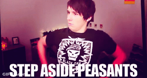Man In Black Shirt Saying Black GIF