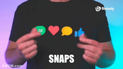 Man In Black Shirt Saying Bonusly Snaps GIF