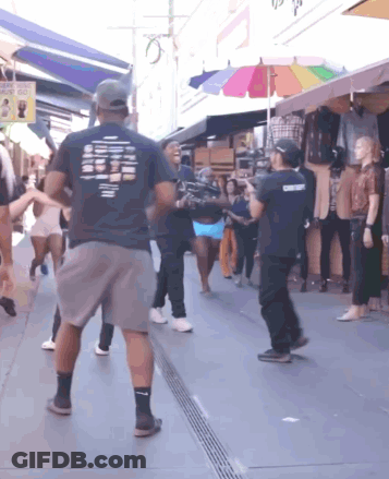 Man In Black Shirt Saying California GIF