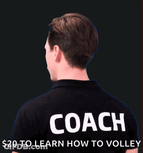 Man In Black Shirt Saying Coach GIF
