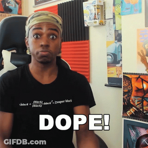 Man In Black Shirt Saying Dope GIF