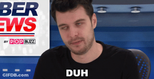 Man In Black Shirt Saying Duh GIF