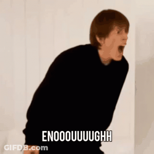 Man In Black Shirt Saying Enooouuughh GIF