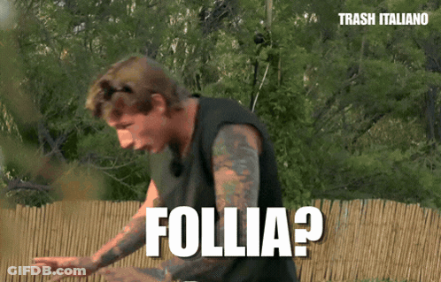 Man In Black Shirt Saying Follia GIF