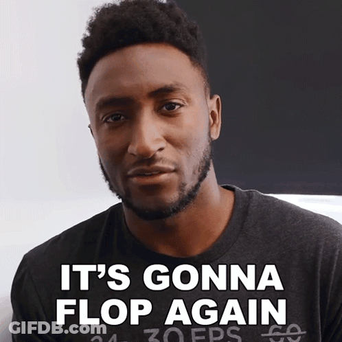 Man In Black Shirt Saying Gonna Flop Again GIF