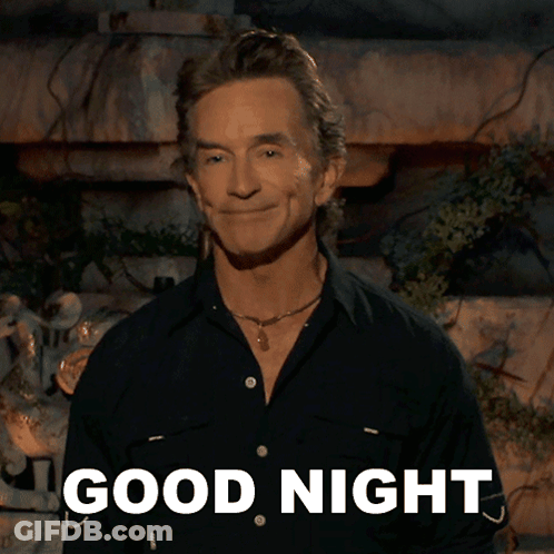 Man In Black Shirt Saying Good Night GIF