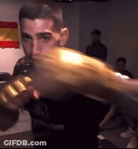 Man In Black Shirt Saying Gym Boxing GIF