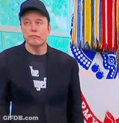 Man In Black Shirt Saying He Igel GIF