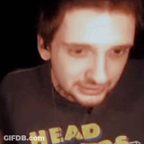 Man In Black Shirt Saying Head GIF