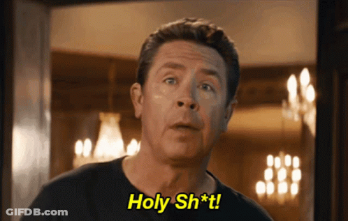 Man In Black Shirt Saying Holy Shit GIF