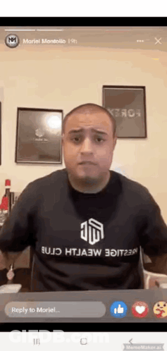 Man In Black Shirt Saying Htjaw 30It239 GIF