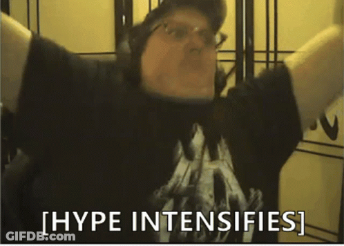 Man In Black Shirt Saying Hype Intensifies GIF