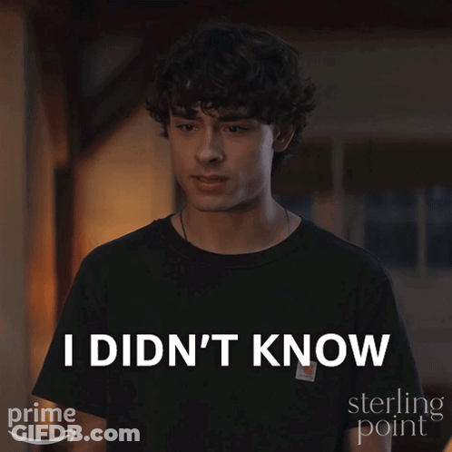 Man In Black Shirt Saying I Didn't Know GIF