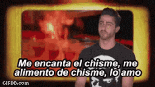 Man In Black Shirt Saying I Love Gossip GIF
