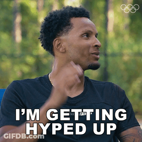 Man In Black Shirt Saying I'm Getting Hyped Up GIF
