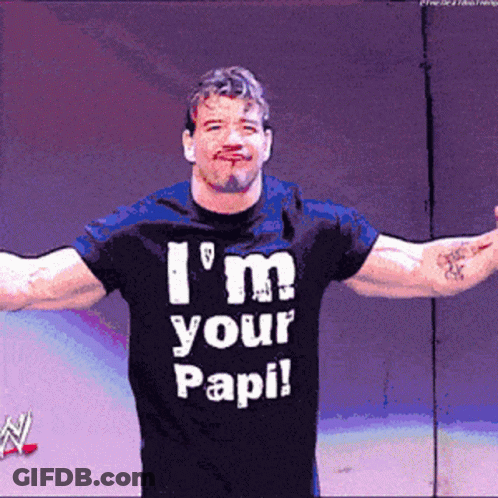 Man In Black Shirt Saying I'm Your Papi GIF