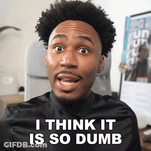 Man In Black Shirt Saying I Think It Is So Dumb GIF