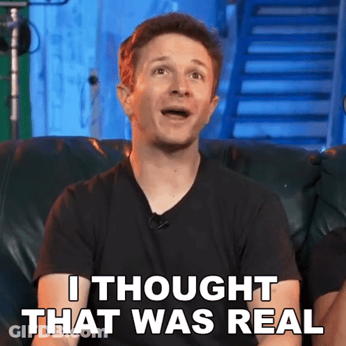 Man In Black Shirt Saying I Thought That Was Real GIF